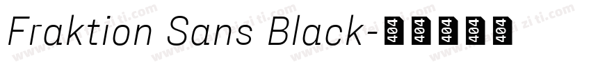 Fraktion Sans Black字体转换